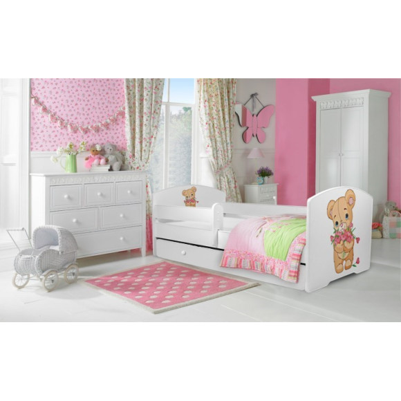 Łóżko PEPE + barierka J25 Misio ADRK FURNITURE