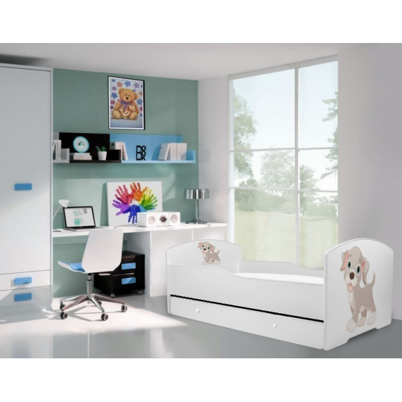 Łóżko PEPE + barierka J27 Piesek ADRK FURNITURE