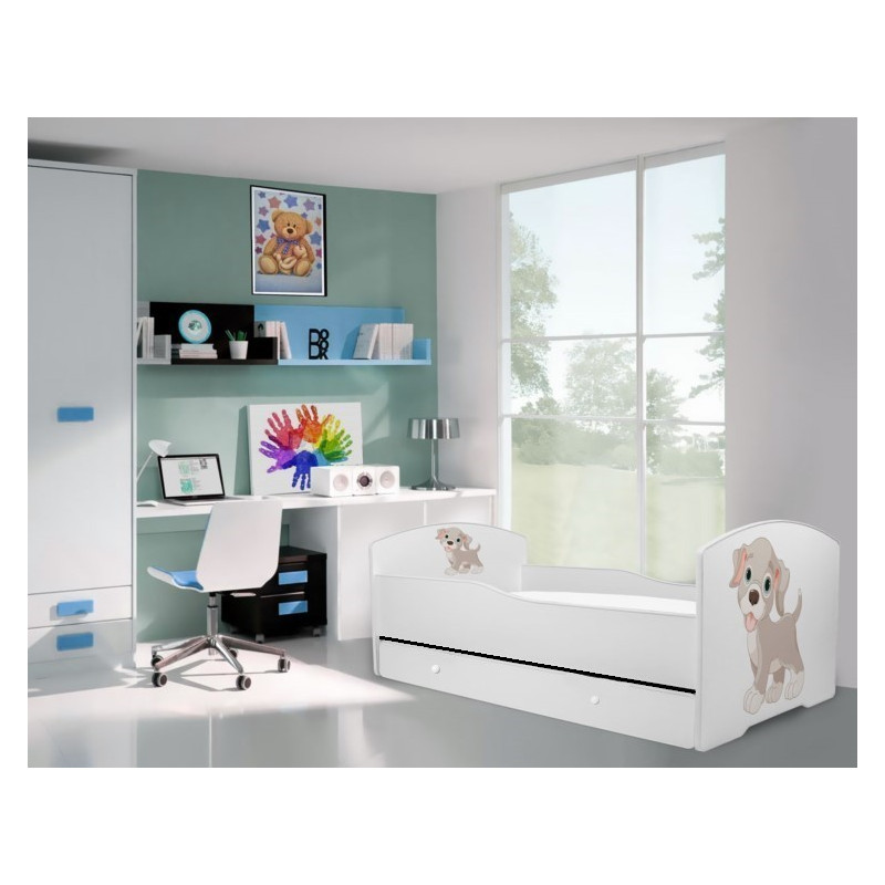 Łóżko PEPE + barierka J27 Piesek ADRK FURNITURE