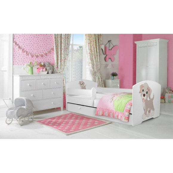 Łóżko PEPE + barierka J27 Piesek ADRK FURNITURE
