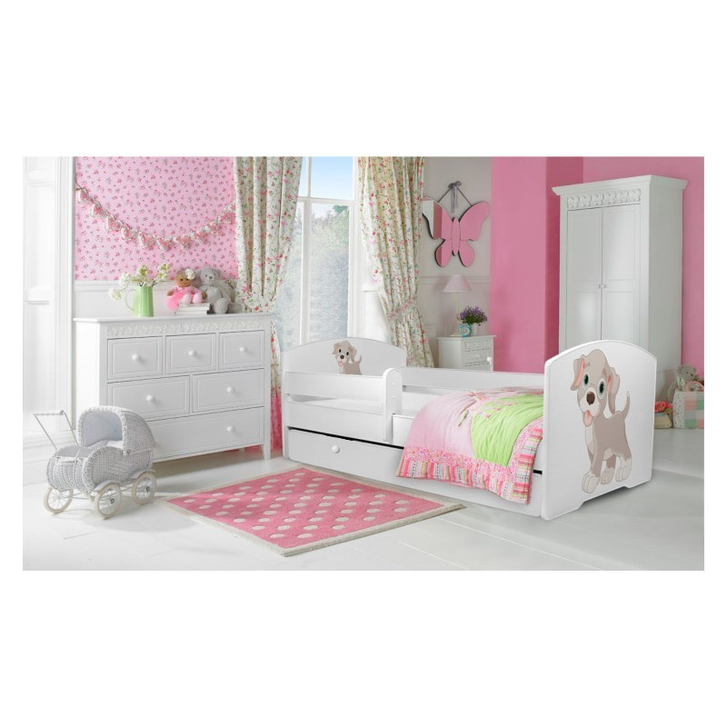 Łóżko PEPE + barierka J27 Piesek ADRK FURNITURE