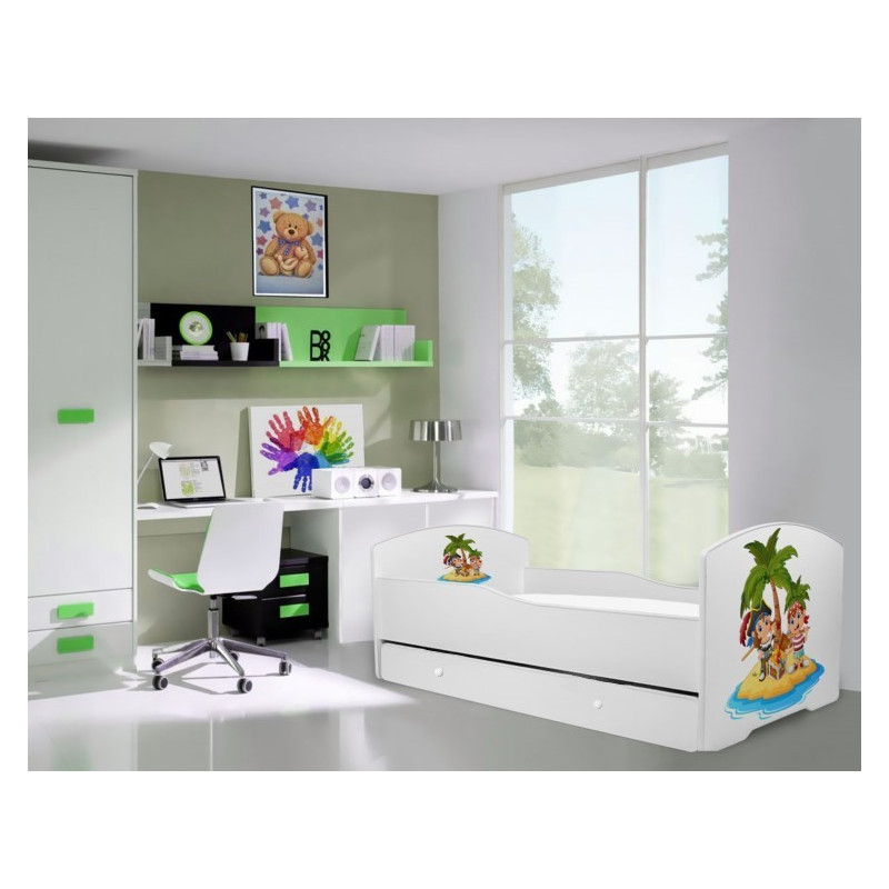 Łóżko PEPE + barierka J28 Piraci ADRK FURNITURE