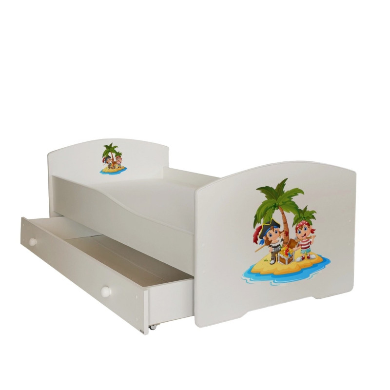 Łóżko PEPE + barierka J28 Piraci ADRK FURNITURE