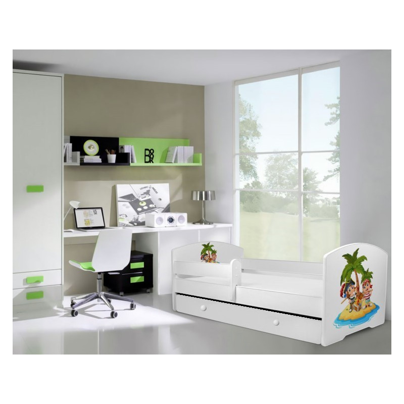 Łóżko PEPE + barierka J28 Piraci ADRK FURNITURE