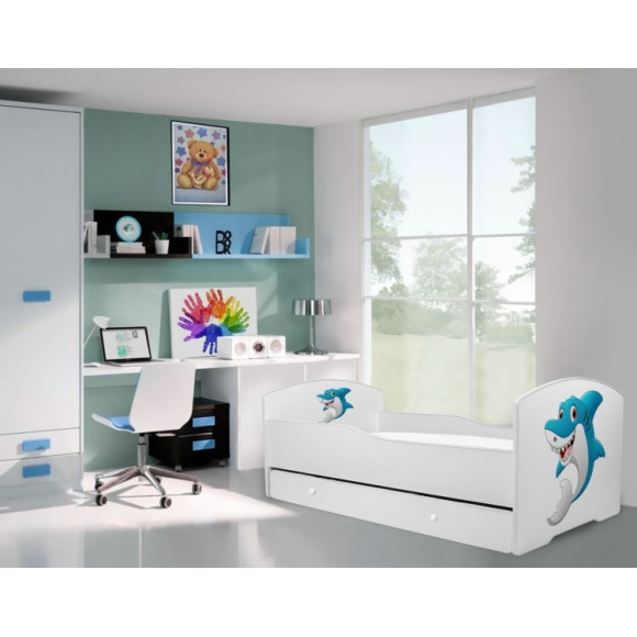 Łóżko PEPE + barierka J29 Rekin ADRK FURNITURE