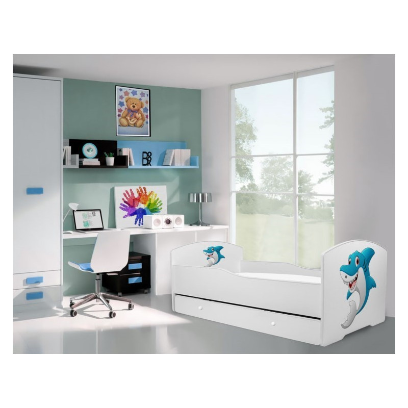 Łóżko PEPE + barierka J29 Rekin ADRK FURNITURE