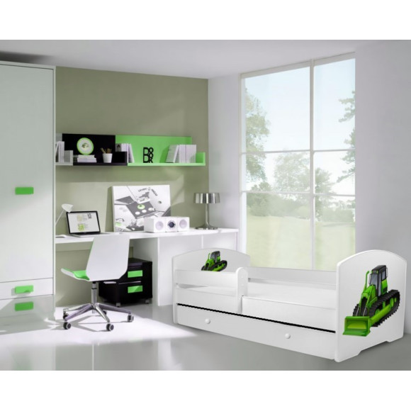 Łóżko PEPE + barierka J30 Spychacz ADRK FURNITURE