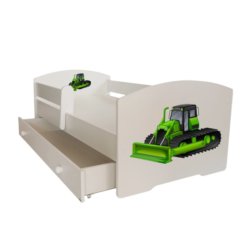 Łóżko PEPE + barierka J30 Spychacz ADRK FURNITURE
