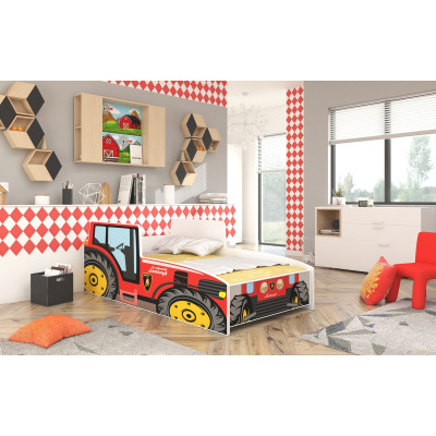 Łóżko TRAKTOR CZERWONY ADRK FURNITURE