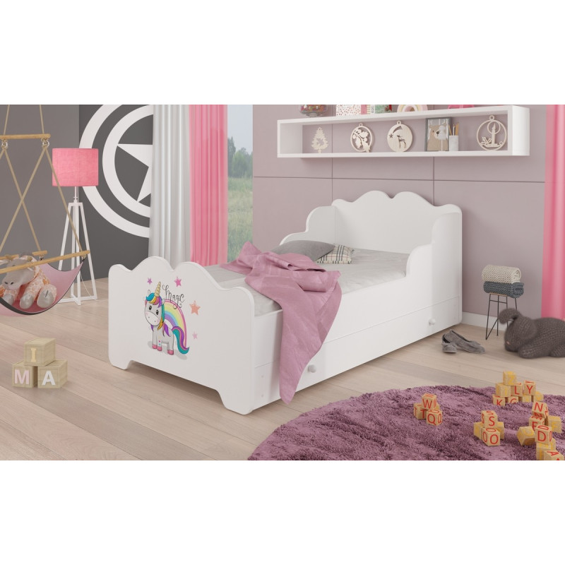 Łóżko XIMENA Jednorożec Tęcza ADRK FURNITURE