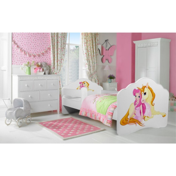 Łóżko CASIMO Dziewczynka Jednorożec ADRK FURNITURE