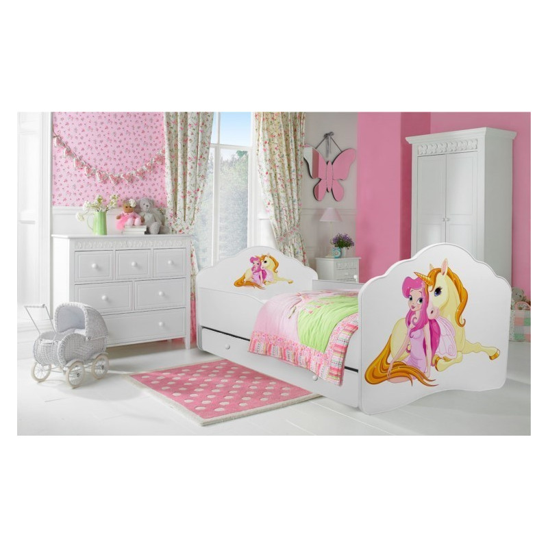 Łóżko CASIMO Dziewczynka Jednorożec ADRK FURNITURE