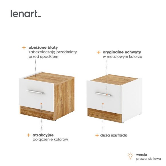 Stolik nocny DENTRO DT-03P Stolik nocny DENTRO DT-03P
