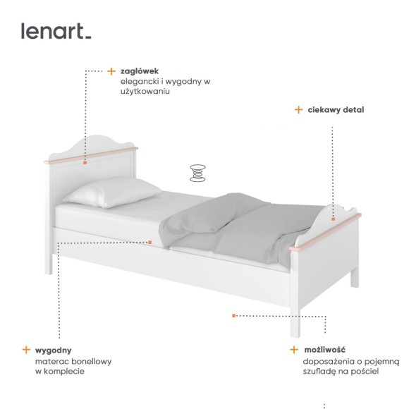Łóżko LUNA LN-08 DIG-NET LENART Łóżko LUNA LN-08 DIG-NET LENART