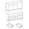 Komoda Basic - BK 154 Piaski