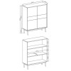 Komoda Basic  bkd - 104  Piaski