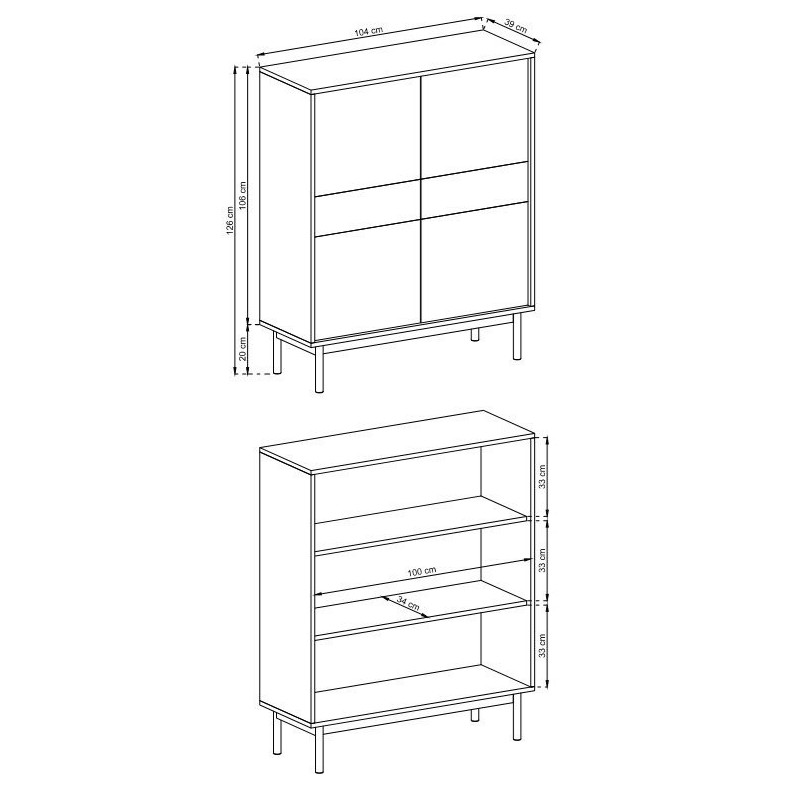 Komoda Basic  bkd - 104  Piaski