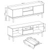 Komoda rtv Basic brtv - 154 Piaski 