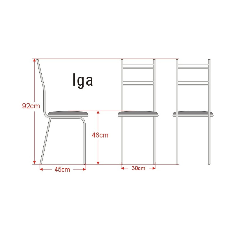Krzesło metalowe Iga Kliber