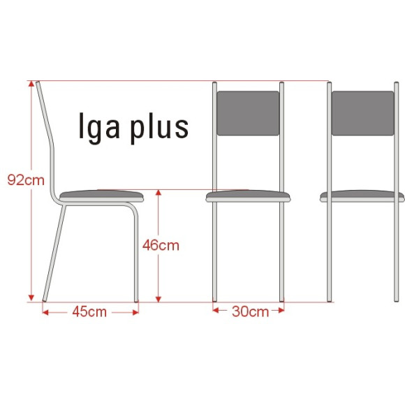Krzesło metalowe Iga Plus Kliber Krzesło metalowe Iga Plus Kliber