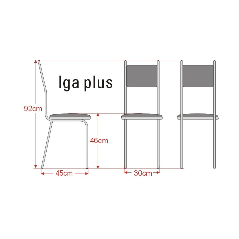 Krzesło metalowe Iga Plus Kliber