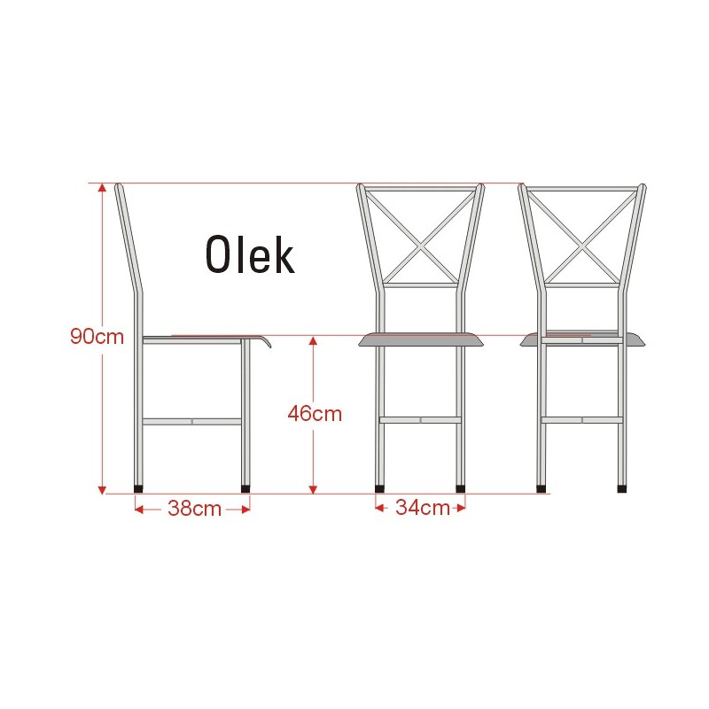 Krzesło metalowe Olek Kliber