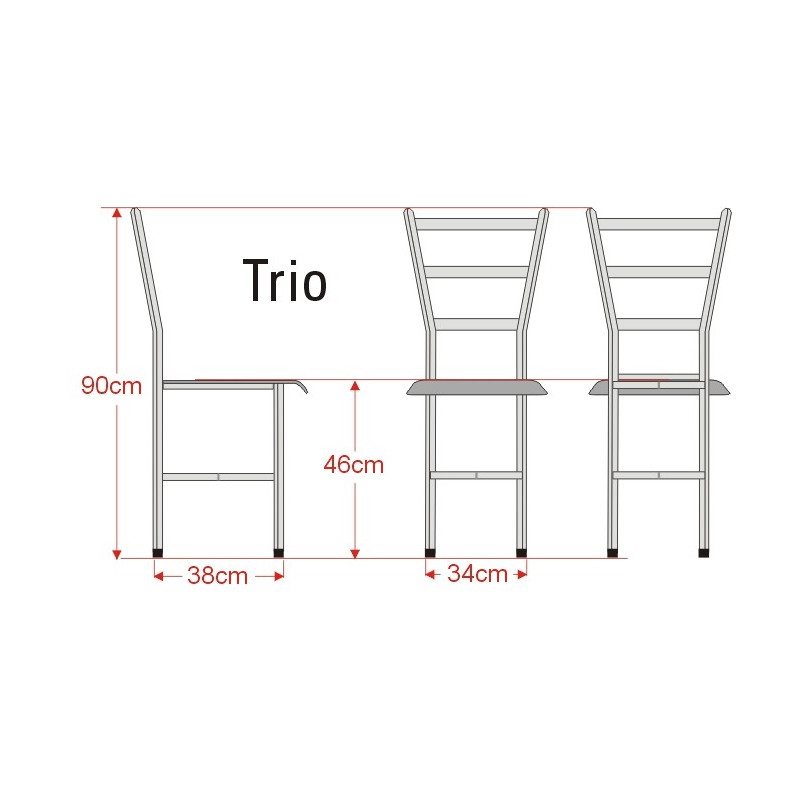 Krzesło metalowe Trio Kliber