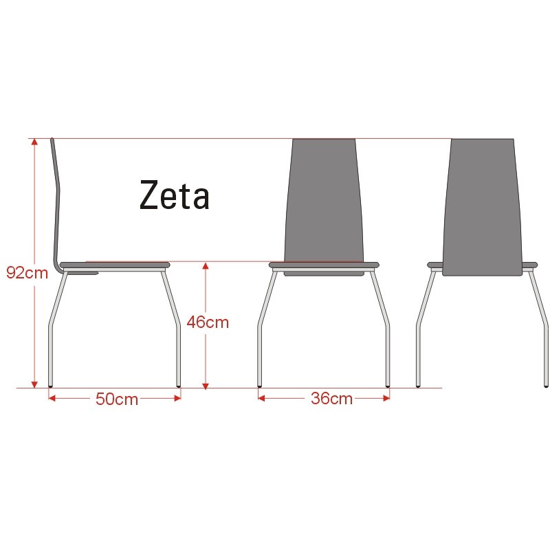 Krzesło metalowe Zeta Kliber