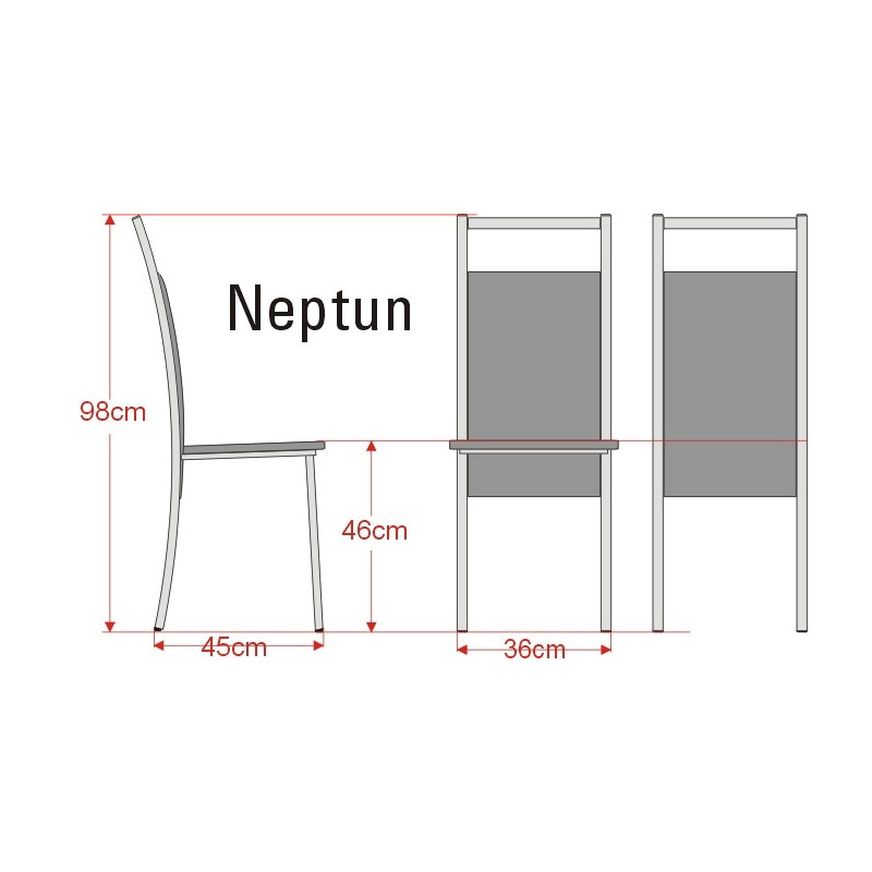 Krzesło metalowe Neptun Kliber