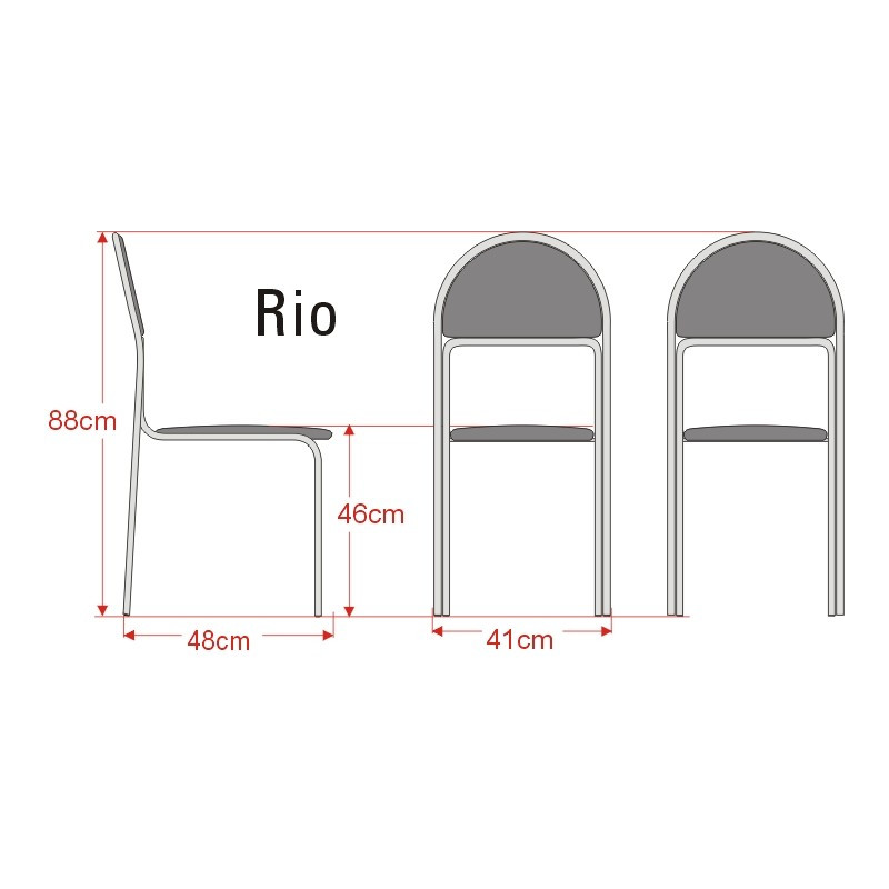 Krzesło metalowe Rio Kliber