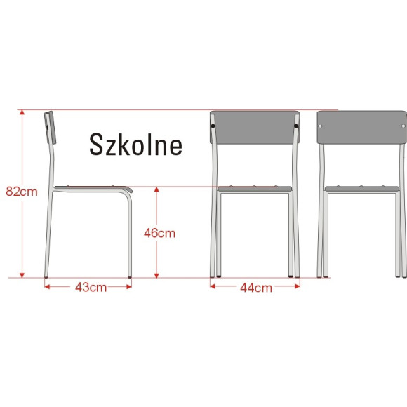 Krzesło metalowe szkolne Kliber Krzesło metalowe szkolne Kliber