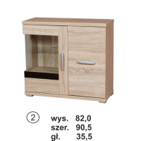 Soneo 2 - komoda witryna S2 Stolmex lewa