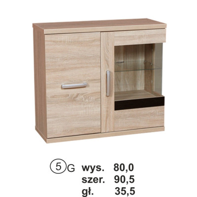 Soneo 2 - komoda witryna S5 Stolmex prawa