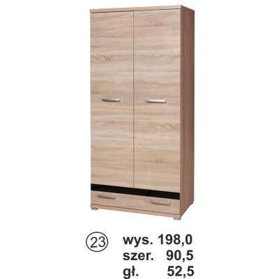 Szafa 2 drzwiowa Soneo 2 -  S23 Stolmex